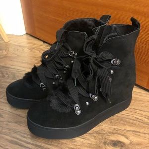 J. Slides heeled sneaker/boot